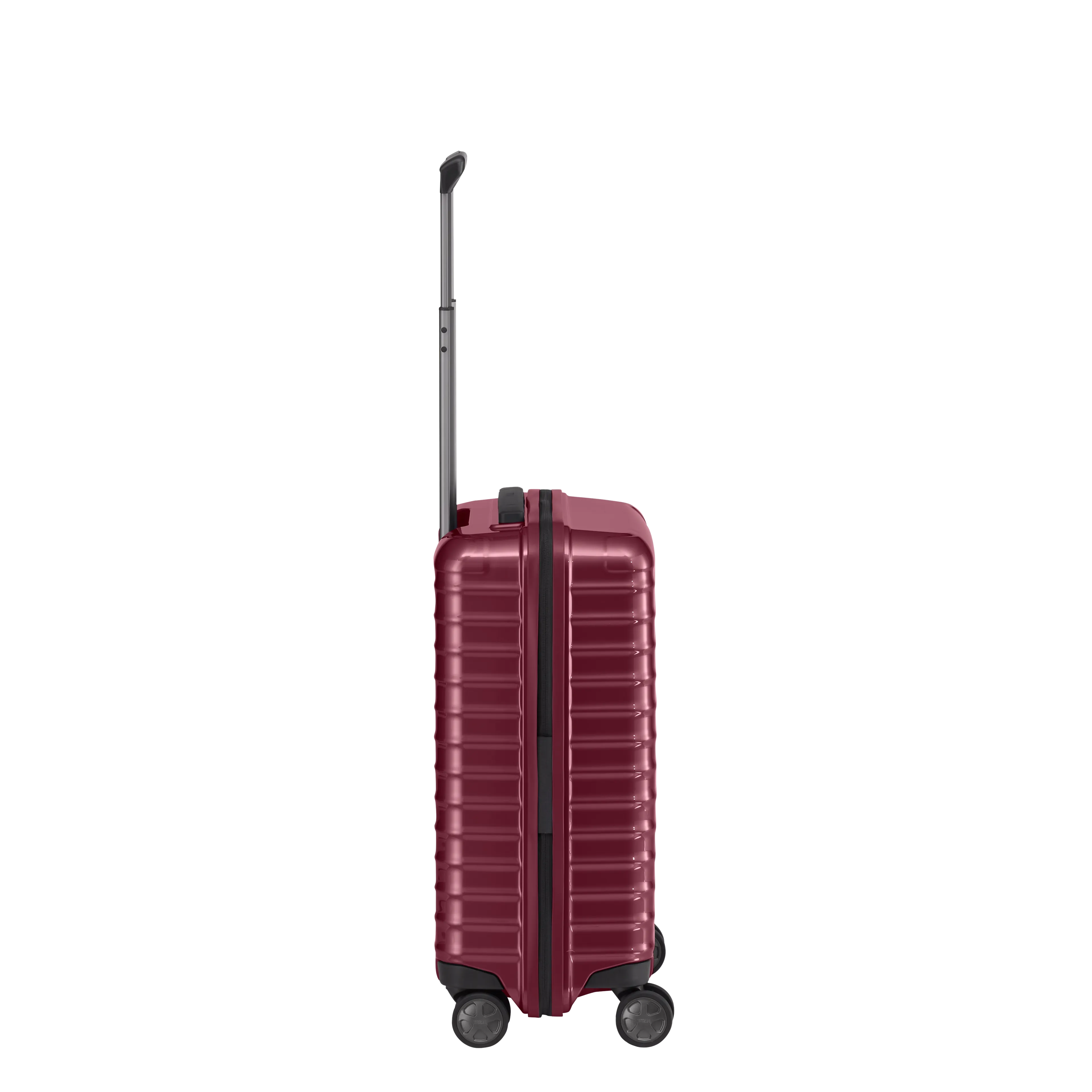 Ein TITAN Koffer der Serie LITRON Seitenansicht in rot Größe S 55cm